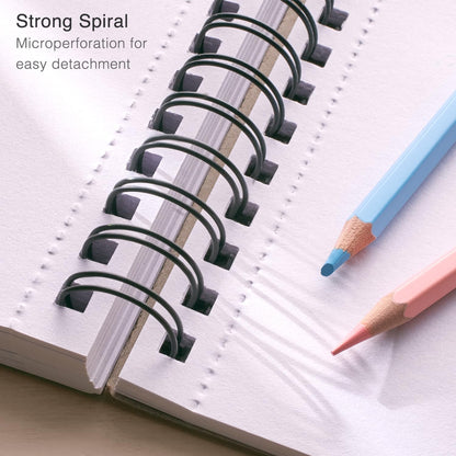 Artisto 9x12 Premium Sketch Book Set, Spiral Bound, Pack of 2, 200 Sheets (100g/m2), Acid-Free Drawing Paper, Ideal for Kids, Teens & Adults.