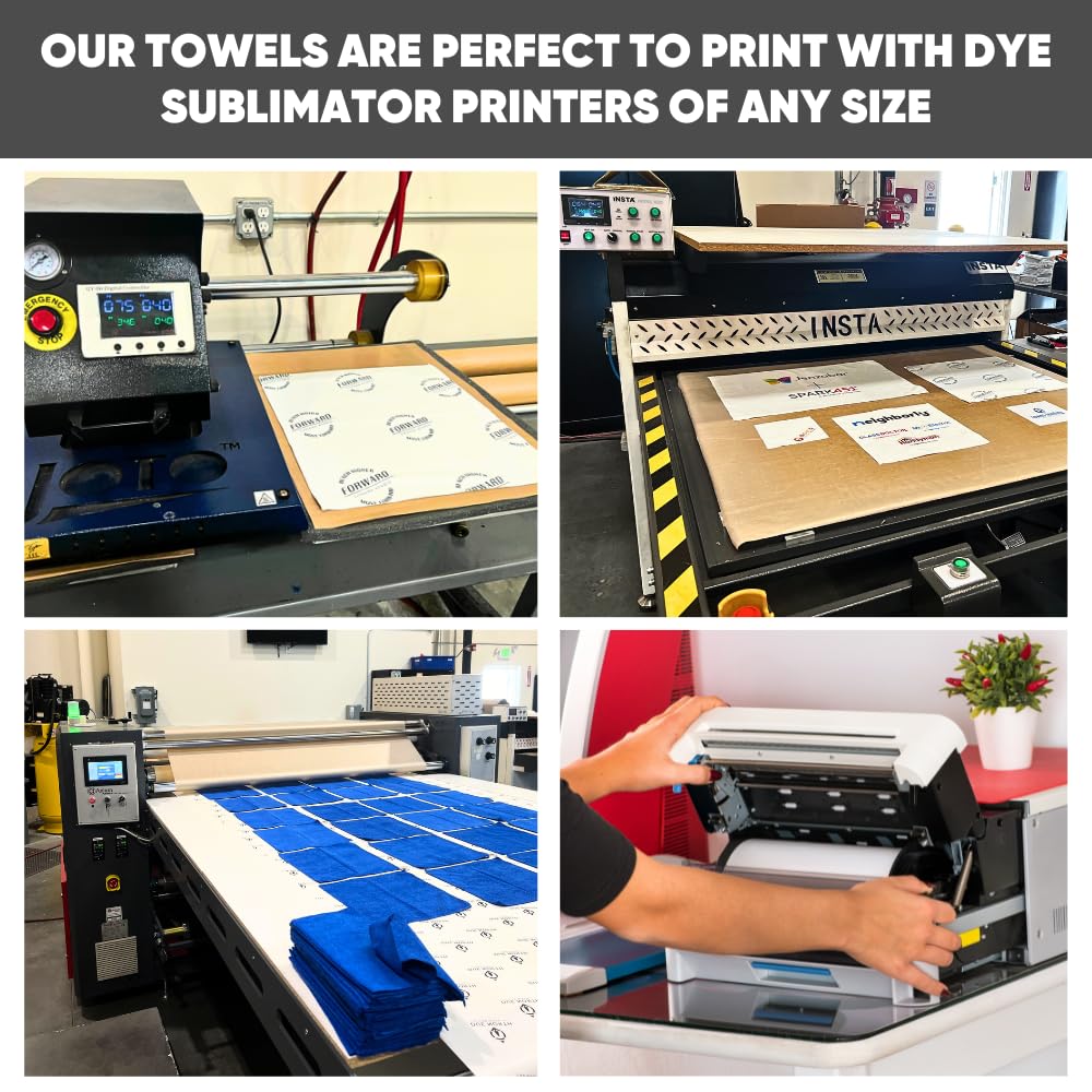 Sublimation Blanks | Premium Kitchen Towels | Waffle Weave Tea Towels | Polyester for Sublimation (16x24 Inches, Pack of 6)