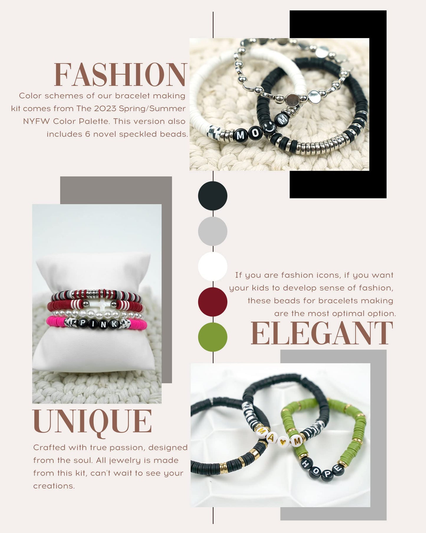 7500 Pcs Clay Beads Bracelet Making Kit, 2 Boxes 24 Colors Polymer Heishi Beads for Jewerly Making, Alphabet Letter Spacer Smile Face Evil Eyes Beads, Craft Gift for Kids Teens Adults