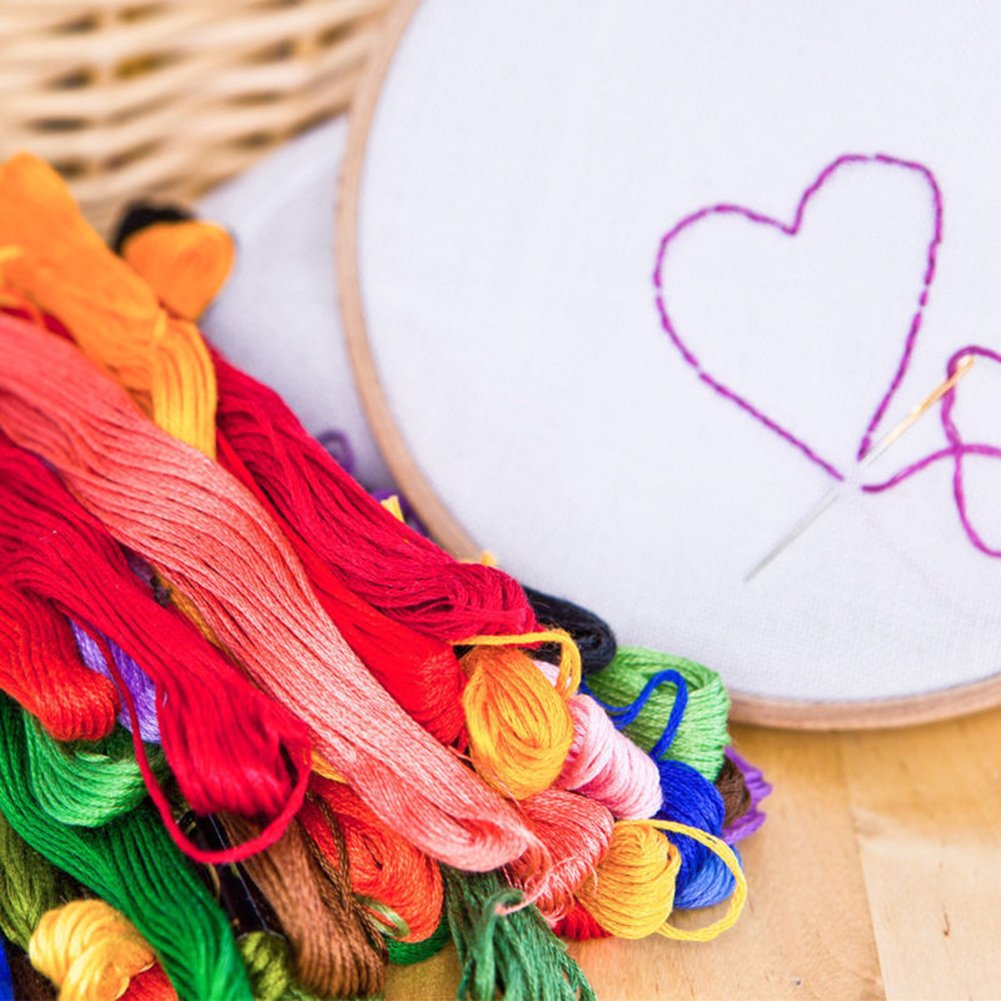 Embroidery Floss Friendship Bracelet String Cross Stitch Threads with DMC Color Numbers, 6 Strands 8.75 Yard (200 skeins)