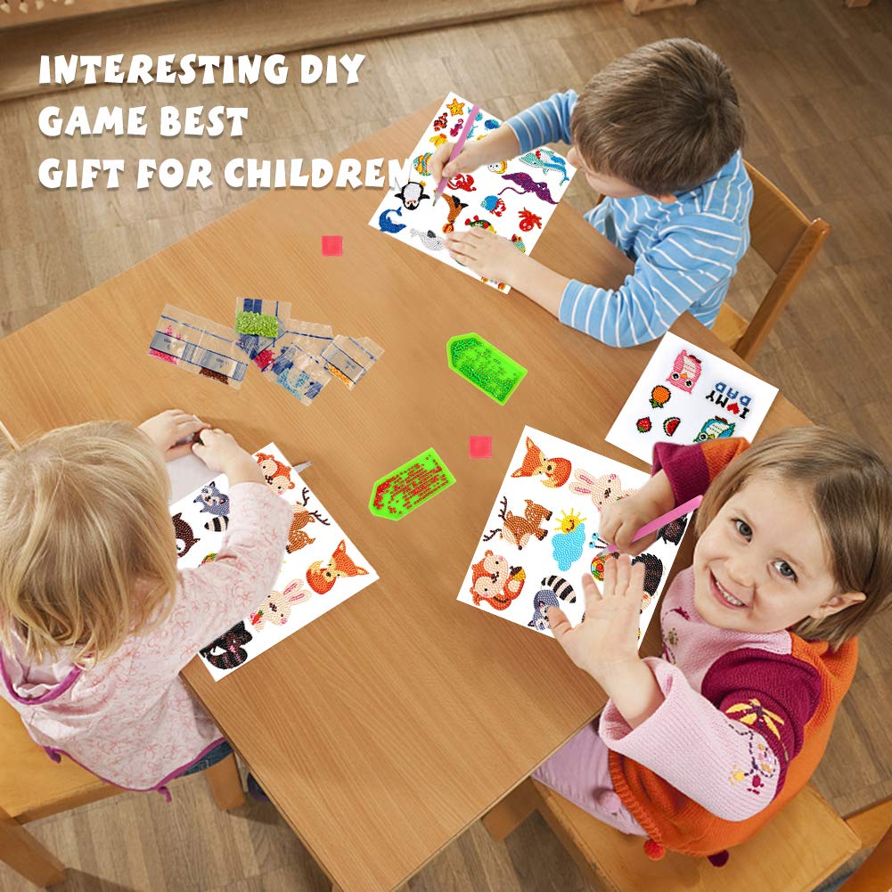 Diamond Art Kits for Kids Boys and Girls Ages 6-8-10-12 Easy to DIY Creative Diamond Art Sticker Craft by Numbers Kits for Kids and Adult Beginners