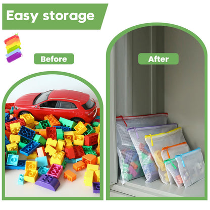 25pcs Mesh Zipper Pouch for Organization and Storage,Clear PVC Travel Organizer Bags,Toy Storage Bags,Multipurpose Storage Bags Suitable for Travel,School and Home