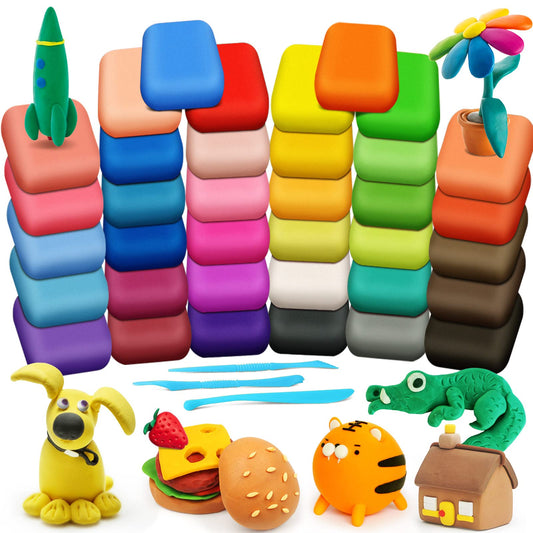 Air Dry Clay 36 Colors, Modeling Clay for Kids with Tools, Soft & Ultra Light, Toys Gifts for Age 3 4 5 6 7 8+ Years Old Boys Girls Kids