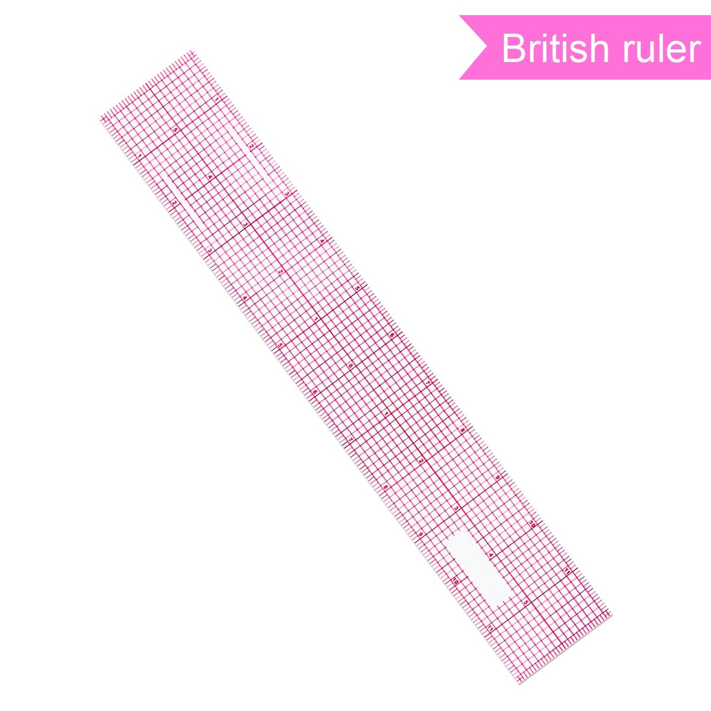 6 Pieces Clear Rulers Sewing Transparent,Plastic,Beveled,French Inch,Metric and L-Square Rulers Measuring Tool Set with 2 Grid Scales for Clothes Design