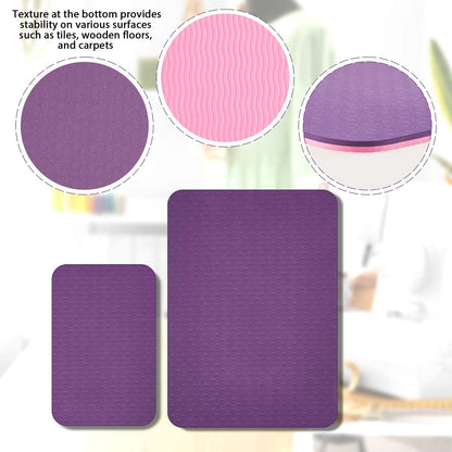 2 Pcs Sewing Machine Muffling Mat Pedal Sewing Mat Reduce Vibrations Noise No Slip Machine Accessories for Quilting(15" X 20" and 9" X 14",Pink Purple)