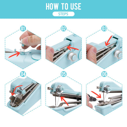 Handheld Sewing Machine CS101,Sewing Machines for Beginners,Portable Electric Mini and Samll Hand Held Kit for Adults and Kids Ages 8-12 Included Mannual and Accessories,Sewing Hem Quick Stitching