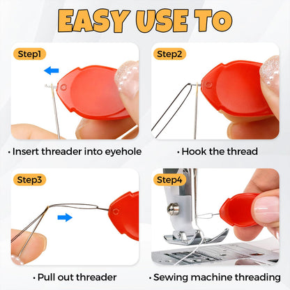 30-Count Premium Hand Sewing Needles, 6 Sizes Embroidery Needles Kit with Threaders for Hand Sewing Crafts,Large Eye Sewing Needle Kit for Art and Craft Projects