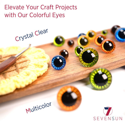 266 PCS Safety Eyes for Crocheting, Crochet Safety Eyes and Noses for Amigurumi Crochet Animals Craft Doll Eye Glasses