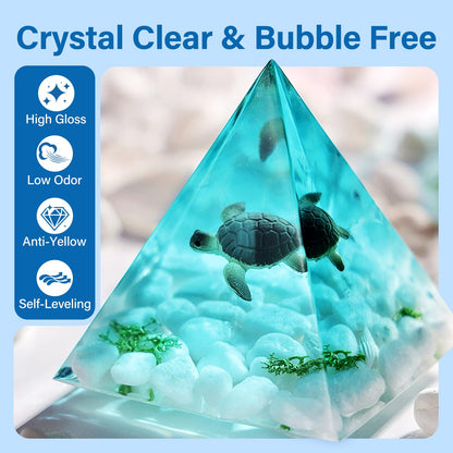 Epoxy Resin Kits and Molds Complete Set, 16oz Resin Art Kit with Silicone Molds, Pigment, Dried Flowers, Crafts for Adults, Beginners, Art Supplies for DIY Lovers, DIY Gift for Women