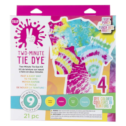 One-Step Tie-Dye Kit Tulip Fabric Dye Kits 43189 Fdy Multi 2 Min Fruit Punch, 4 Color, As Detailed, 6 Ounce (Pack of 1)