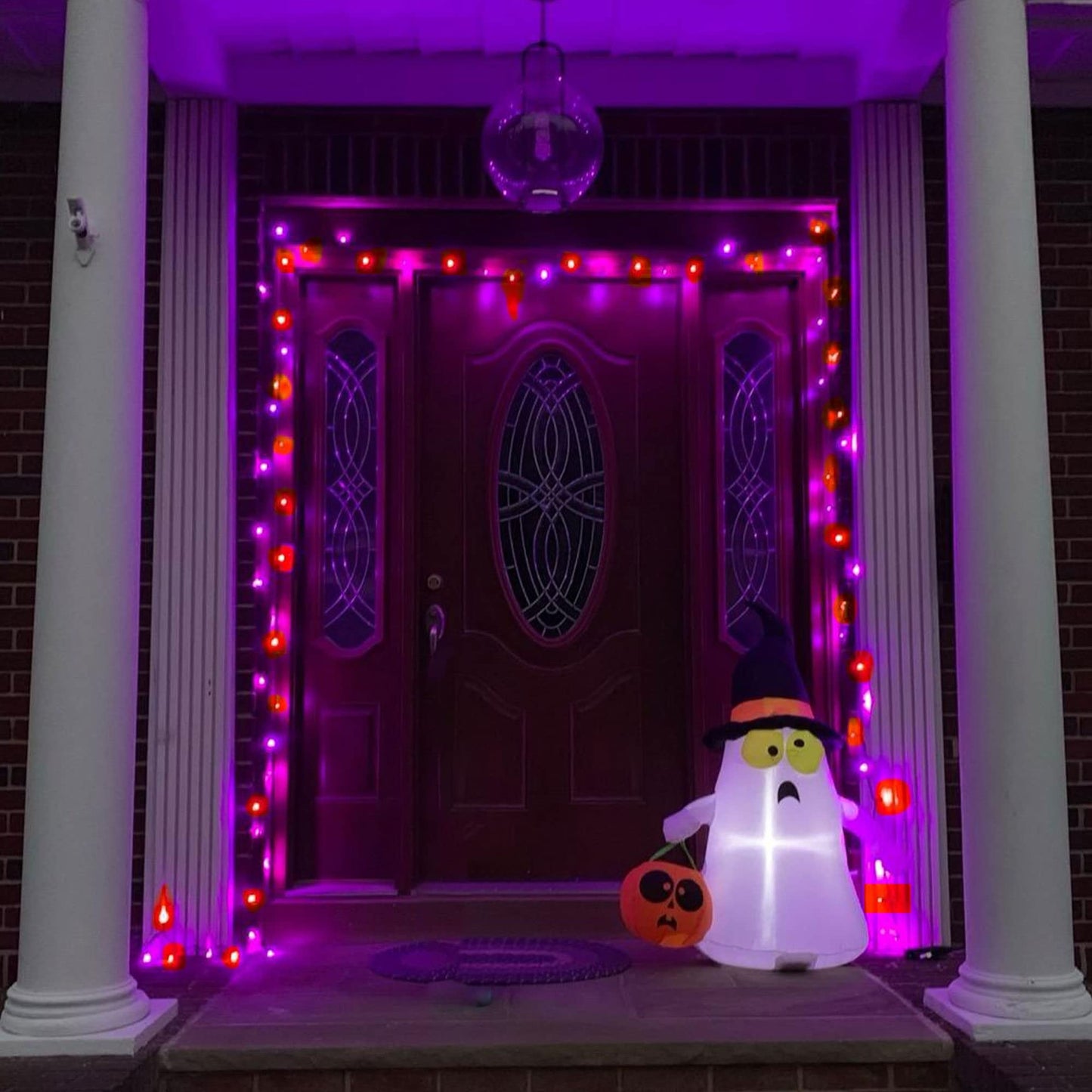 Purple and Orange Halloween Lights, 20FT 100 Count Incandescent Mini String Lights, Waterproof Halloween Decorations for Outdoor Indoor Patio Home Party Garden Yard Decor