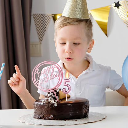 10-Piece Number Candles - Rose Gold, Glitter Cake Toppers for Wedding or Birthday Cakes