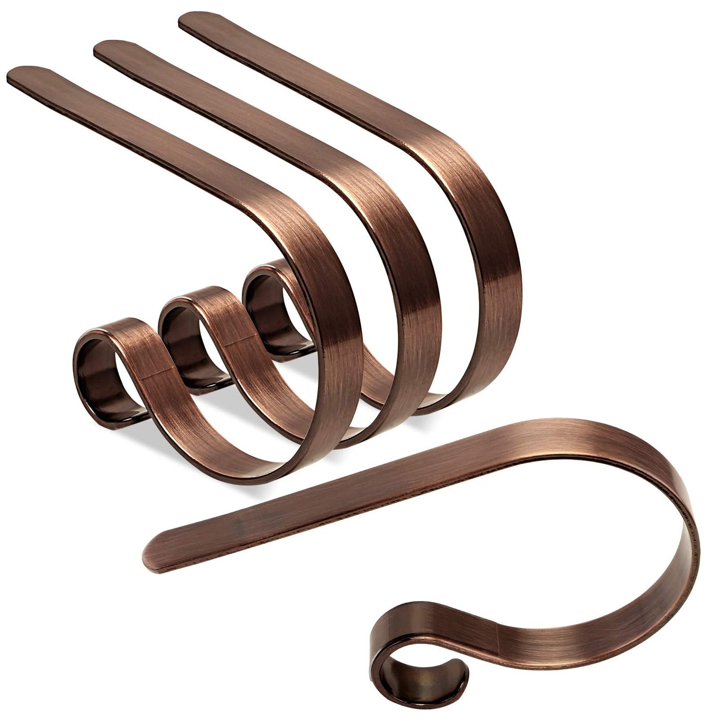 Christmas Stocking Holders for Mantle Set 4,Lightweight Stocking Holder No-Slip Stocking Hangers for Mantel Fireplace,Adjustable Mantel Stocking Hooks