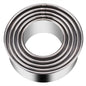 5 Pieces Biscuit Cookie Cutters Set,Stainless Steel Circle Round Cookie Biscuit Cutters in Graduated Sizes Shape Molds for Pastries Doughs Doughnuts