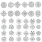 36 Pieces Crystal Rhinestone Flower Brooches for DIY Craft Party (Silver 36pcs)