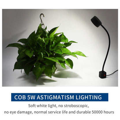 Led Magnetic Work Light 300mm Flexible Gooseneck lamp 500 Lumens 120 Volt for Sewing Machine Lathe Milling Drill Press Industrial Lighting