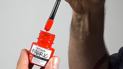 Permanent Fabric Paint Set 8 x 20ml Vivid Colours for Textile, Fabric, T-Shirt, Canvas, Wood, Ceramic, Glass