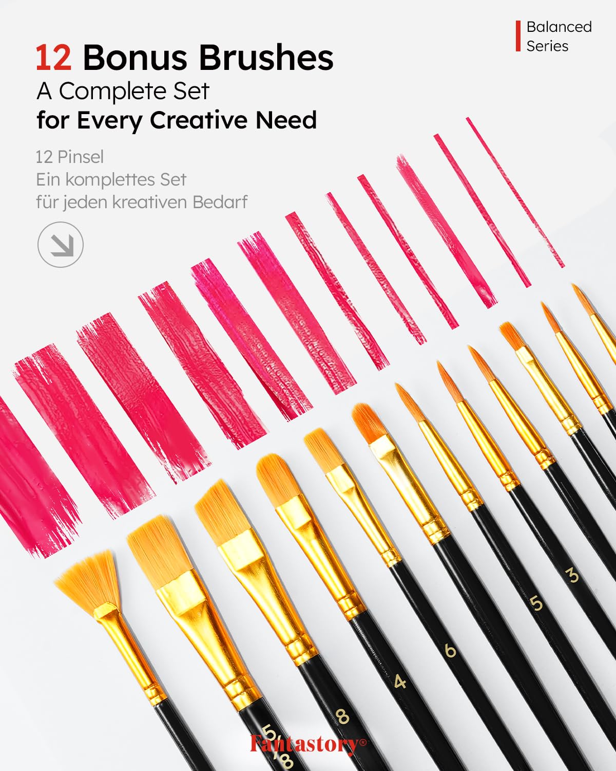 Acrylic Paint Set, 24 x 60 ml with 12 Brushes; Christmas Acrylic Paint, Waterproof; For Artwork & DIY Projects on Canvas, Wood, Glass, Clay, Fabric, Ceramic, Paper, Canvas