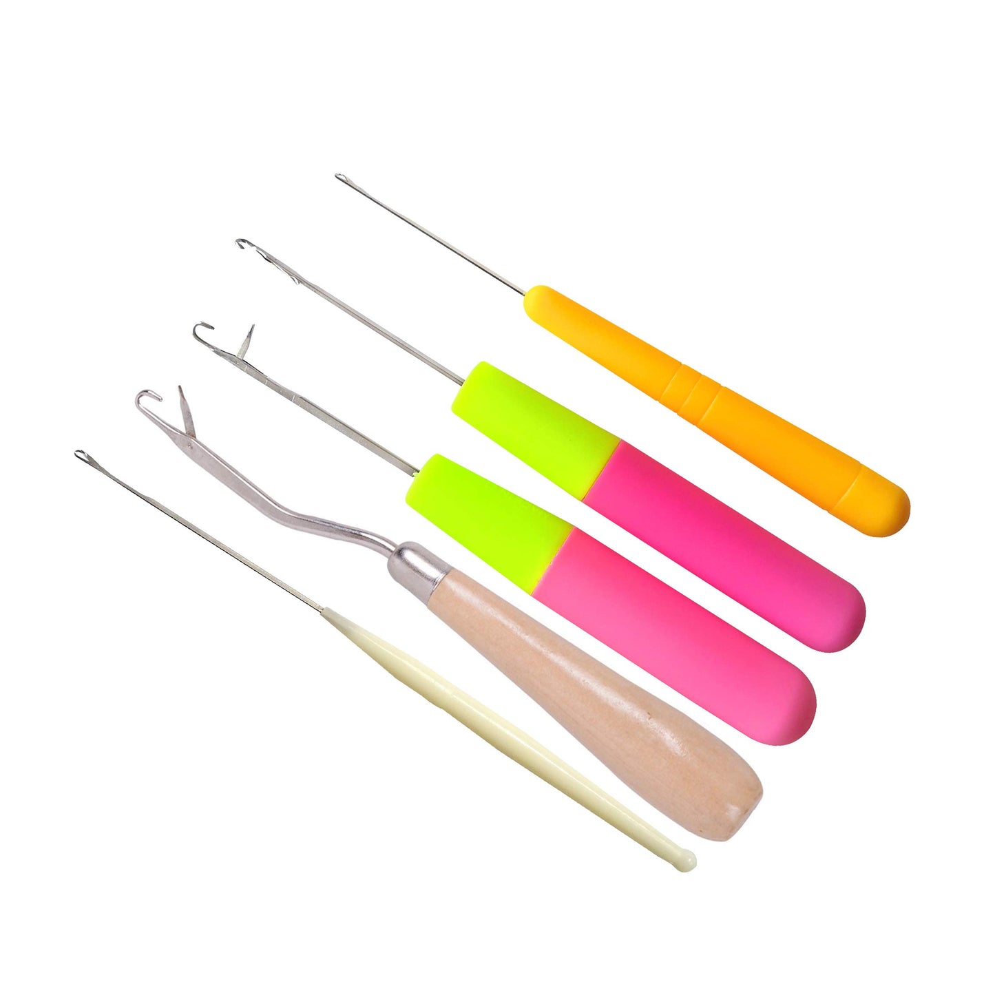 5 Different Sizes Latch Hook Crochet Needle Set Hair Crochet Hook Tools for Hair Braiding, Scarf & Rug Making and Crafts DIY