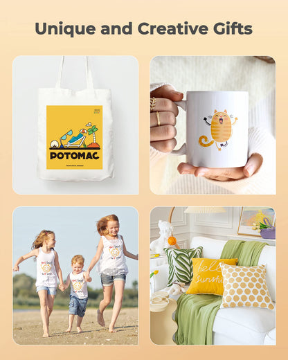 Sublimation Ink Refilled Bottles with Heat Tape Refill for ET2400 XP4105 XP4100 ET2720 ET2760 ET2750 ET4800 ET-2800 ET-2803 ET-2850 Inkjet Printers Heat Press Transfer on Mugs T-Shirts