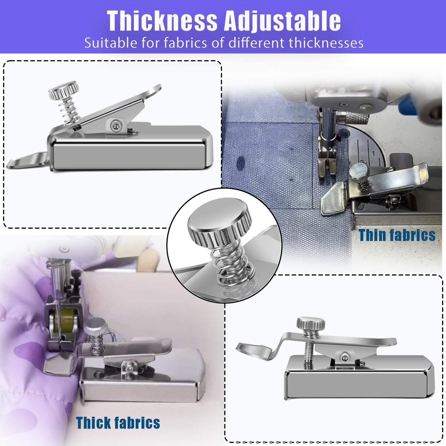 Magnetic Seam Guide for Sewing Machine, Magnetic Sewing Guide with Clip, Hemmer Guide, Multifunctional Hem Guide, Universal Sewing Machine Attachments, Sewing Supplies Accessories