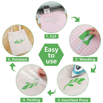 Heat Transfer Vinyl for T-Shirts 12in.x10in. 36 Sheets-Iron On Vinyl HTV Bundle