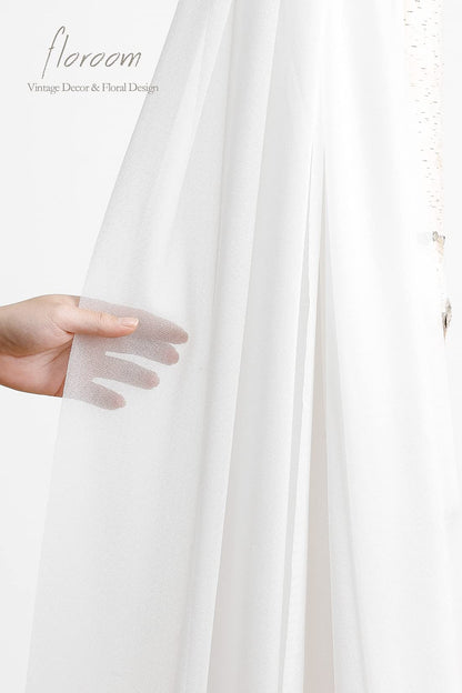 Wedding Arch Draping Fabric 2 Panels 20Ft White Chiffon Fabric Drapes Arbor Drapery Wedding Ceremony Reception Swag Decorations