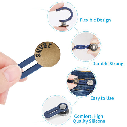 12 PCS Button Extenders for Jeans, Pants - Waist Extenders for Women & Men, No Sewing Instant Waistband Extension 1-1.8 Inches