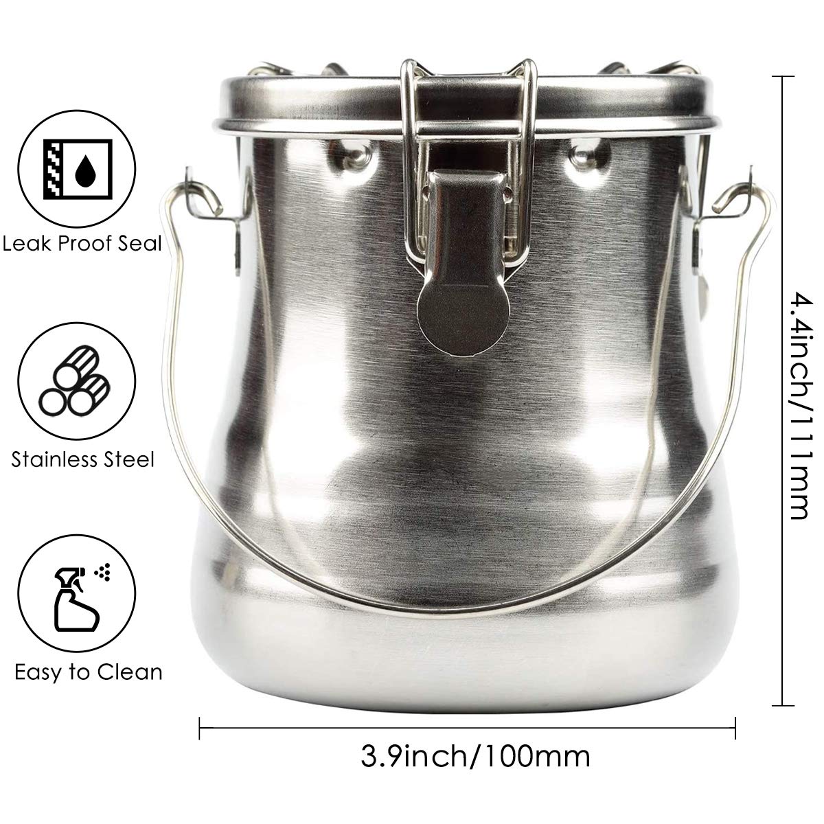 Paint Brush Washer, Portable Leak-Proof Brush Cleaner with Lid and Filter Screen, 4.7" tall x 4.4" dia.