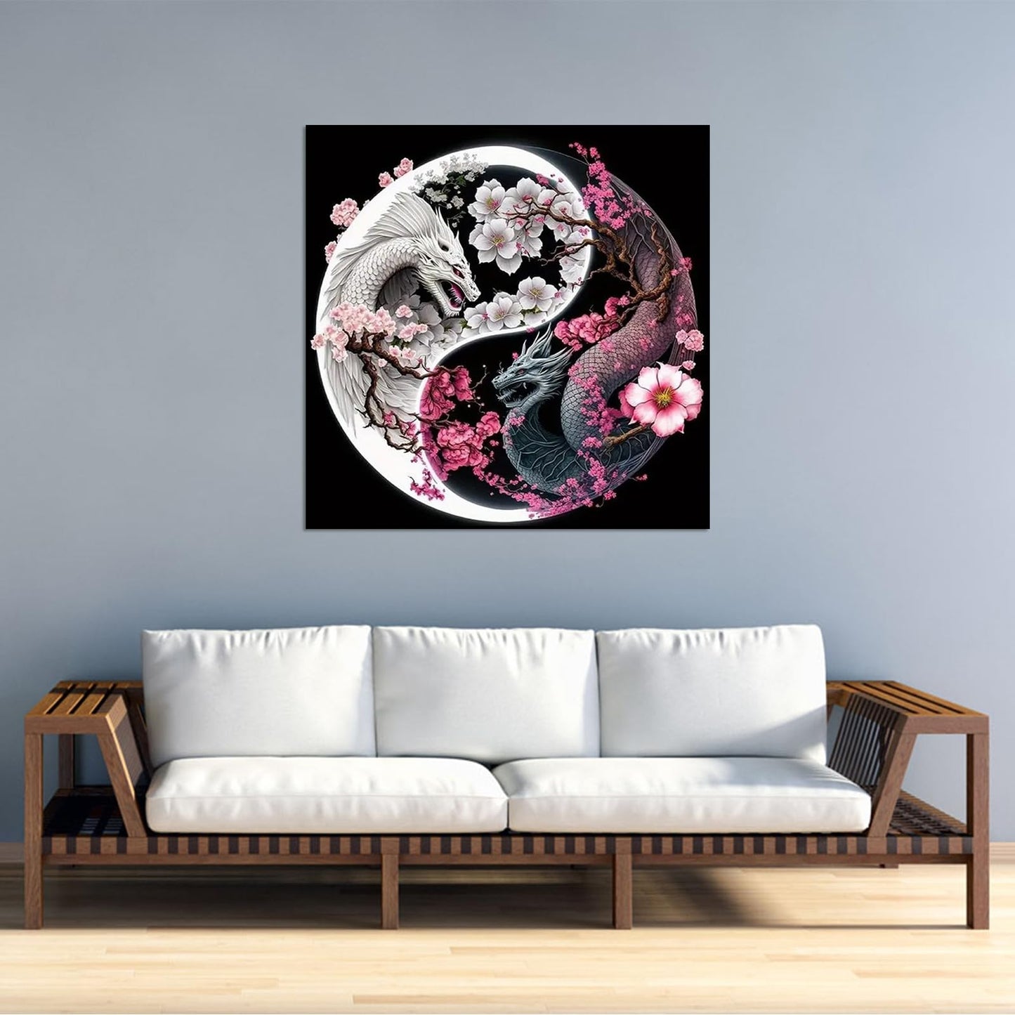 Dragon Diamond Painting Kits-Taichi Dragon Diamond Painting Kits for Adults,5D DIY Full Drill Dragon Diamond Art for Home Wall Decor 12x12inch
