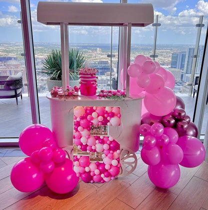 Pink Balloons Metallic Pink Balloon, 50Pcs 12Inch Hot Pink Chrome Pink Latex Balloons Baby Pink Balloon and Dark Magenta Pink Balloons for Birthday Baby Shower Princess Party Decorations
