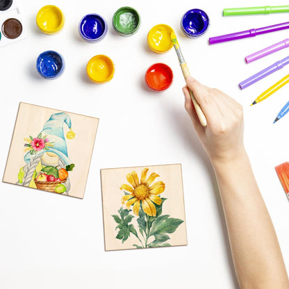 50PCS 4x4 Inch Wood Squares Unfinished Square Wood Pieces for Crafts,Painting, Writing, DIY Supplies, Engraving and Carving, Home Decorations (4x4 Inch 50Pcs)