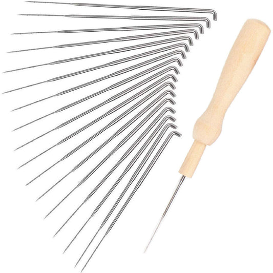 30 Pcs Needle Felting Kit, Wool Felting Needles, 3 Sizes: 3.58/3.39/3.07 inch, Grey, Sharp Point, Iron Material