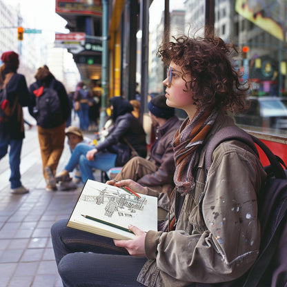 5.5" x 8.5" Sketchbook Set, Top Spiral Bound Sketch Pad, 2 Packs 100 Sheets Each (68lb/100gsm), Acid Free Art Sketch Book Artistic Drawing Painting Writing Paper for Beginners Artists