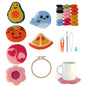Punch Needle Coaster Kit 21 Pcs Easy Punch Needle Coasters Kits for Adults Beginners 6 Pattern Tufted Rug Pads with Adhesive Felt Yarns Embroidery Hoop Instruction DIY Needle Punch Craft