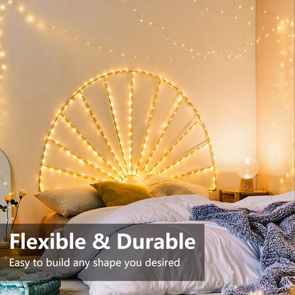 66FT 200 LED Christmas Fairy Lights Plug in with Remote and Timer, Waterproof Christmas String Lights Indoor Outdoor, Upgraded 8 Modes Twinkle String Lights for Bedroom Xmas Wedding Party(Warm White)