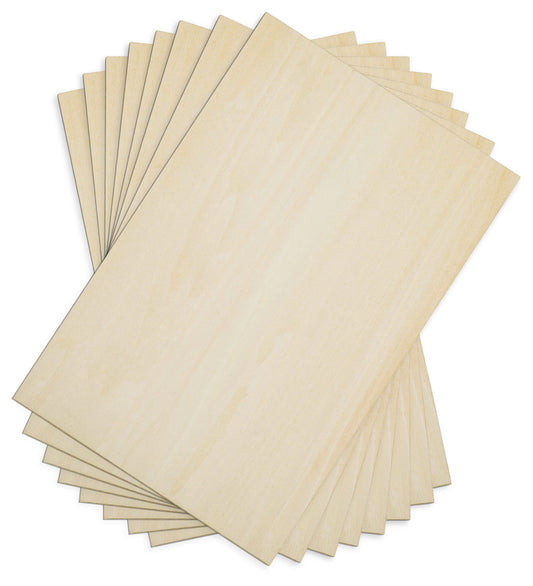 Unfinished Wood, 8 Pack Basswood Sheets for Crafts, Craft Wood Board for House Aircraft Ship Boat Arts and Crafts, School Projects, Wooden DIY Ornaments (12 x 8 x 1/16inch)