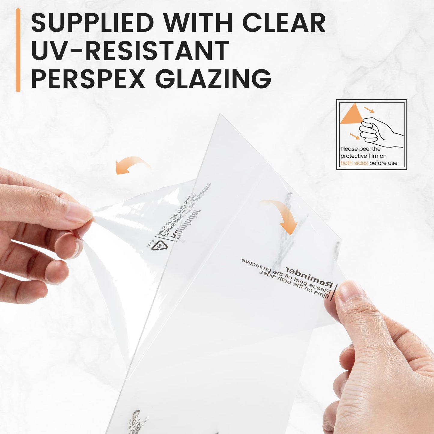 11x14 inch Black Metal Picture Frame - Set of 4 with High Definition Plexiglass and Premium Aluminum Alloy