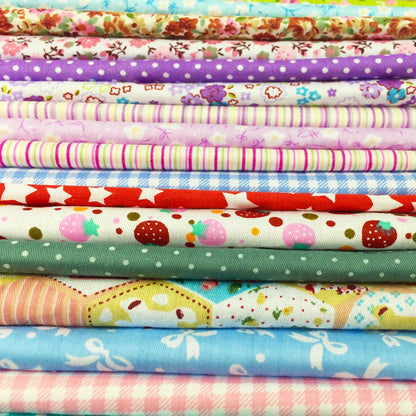 200pcs 4 x 4 inches (10cmx10cm) Cotton Craft Fabric Bundle Squares Patchwork Lint DIY Sewing Scrapbooking Quilting Dot Pattern Artcraft