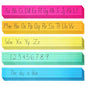 Colored Sentence Strips for Teacher Supplies, Classroom, Lined Paper Borders for Writing Words (5 Colors, 3 x 24 Inch) - 100 Pack
