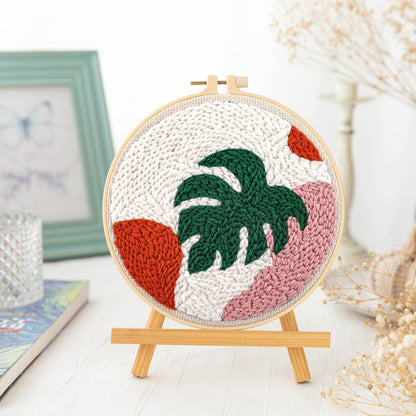 3 Sets Punch Needle Kits - Beginner Adults Kit with Fabric, Hoops, Yarns and Sewing Needles