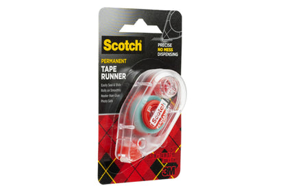 Scotch Double Sided Adhesive Roller, 7 mm x 8 m, Red, 4 Pack