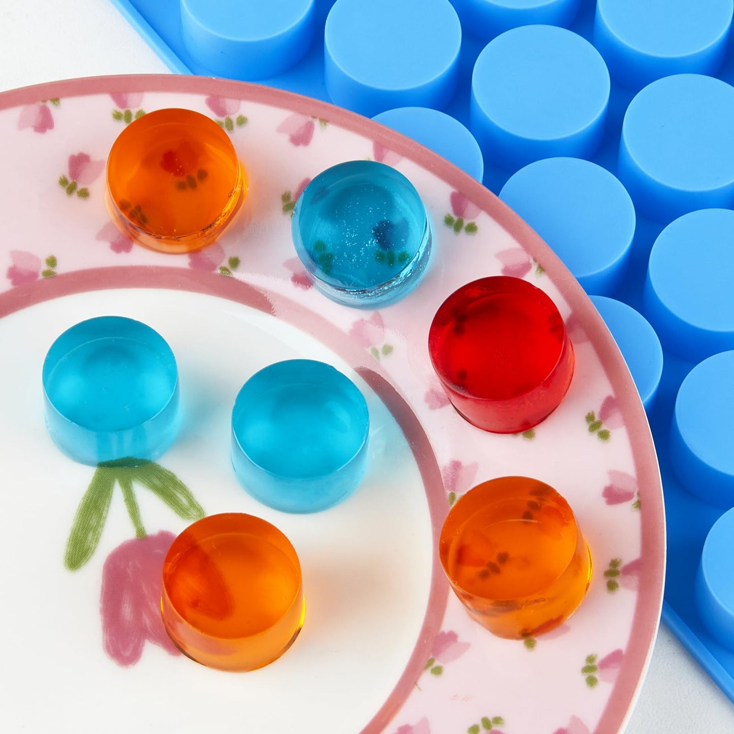 Round Candy Molds Silicone Molds for Hard Candy, Gummy, Caramels, Chocolate, Ganache, Ice Cubes, 220 Cavity