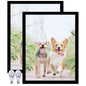 8.5x11 Picture Frame Set of 2, Black Photo Frames High Transparent Wall Gallery Desktop Horizontal Vertical for Canvas Collage Photo Poster Certificate 8.5 x 11 inches