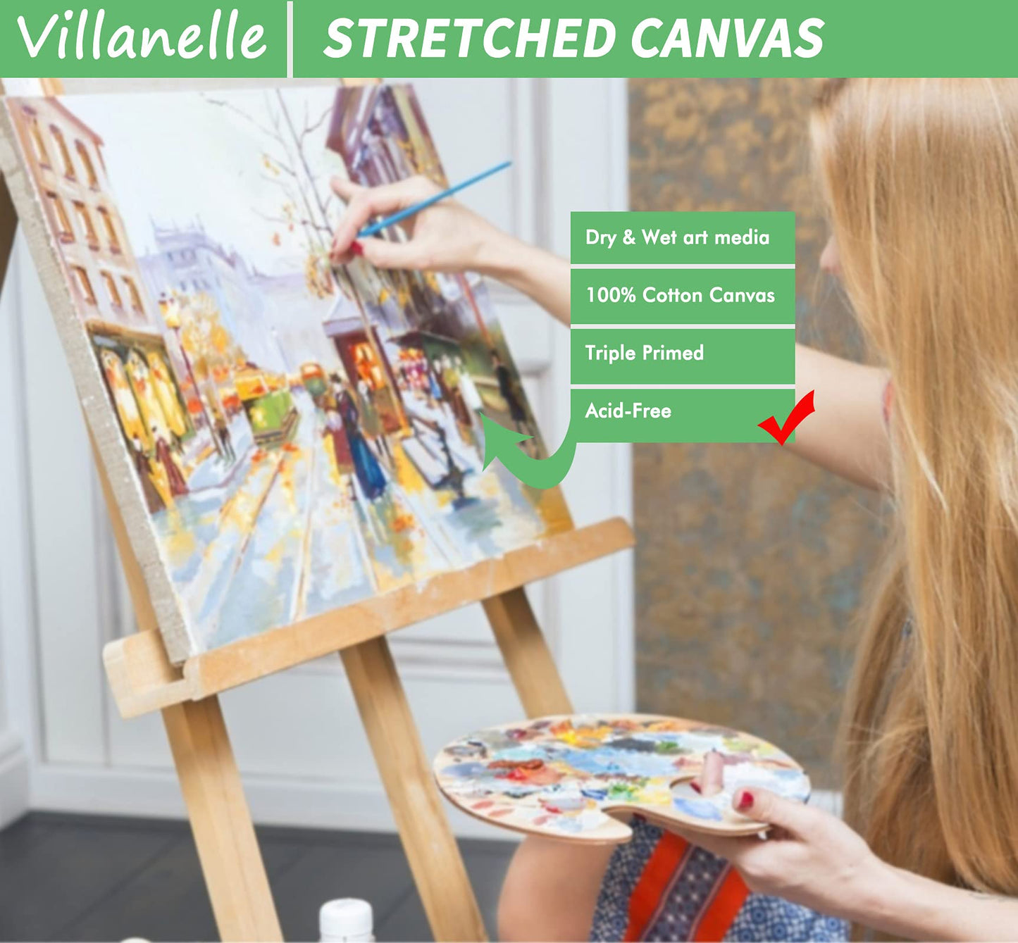 6x8, 8x10, 10x12, 12x16, 8 Set Artist Canvase Frame Board Panels, 100% Cotton Blank Canvase Oil Acrylic Watercolor Pouring Paint, Acid-Free for Kids & Artists