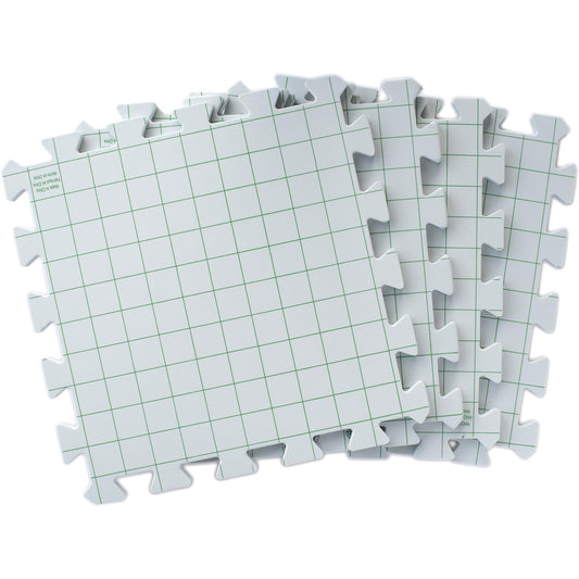Interlocking Needlepoint, Knitting, and Crochet Blocking Boards, 12'' W x 12'' L, White, 4 Pc