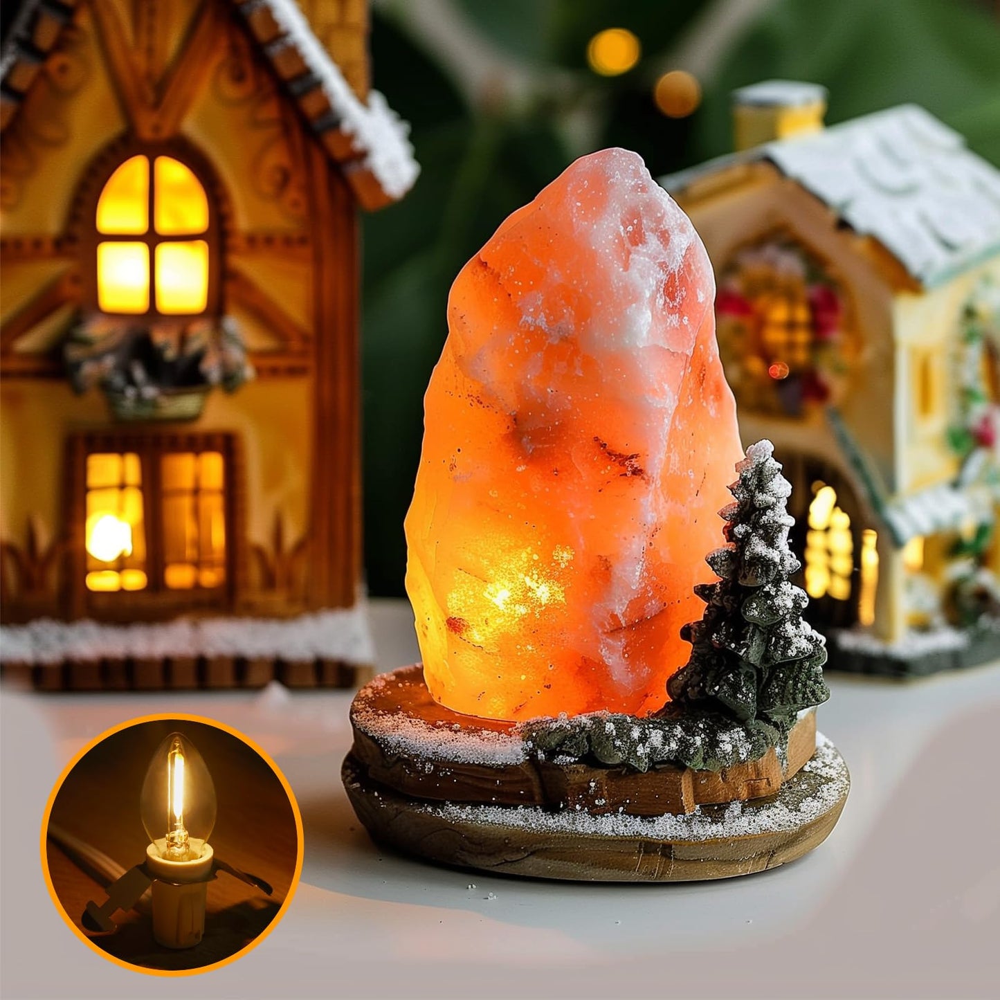 Accessory Cord with LED Bulb - 6ft Cord with On/Off Switch for Night Lights, Halloween Pumpkin, Blow Mold, Christmas Village House, Holiday Ceramic Trees, Craft Projects, 2 Pack