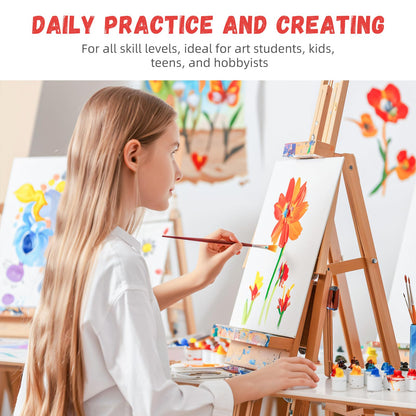 12 Pack 8x10 Canvas Boards for Painting, Blank Flat Canvas Panels Art Painting Supplies - Gesso Primed 100% Cotton for Acrylic Oil Watercolor Tempera Paint