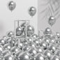 120pcs 5 inch Metallic Silver, Small Chrome Silver Latex Balloons for Graduation Wedding Baby Shower Disco Birthday Party Decorations