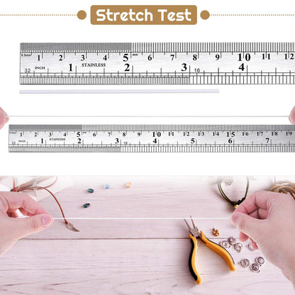 Elastic String, Selizo Stretchy Cord For Bracelets, Necklace, Beading and Sewing (1.2 MM, 109 Yards, White)